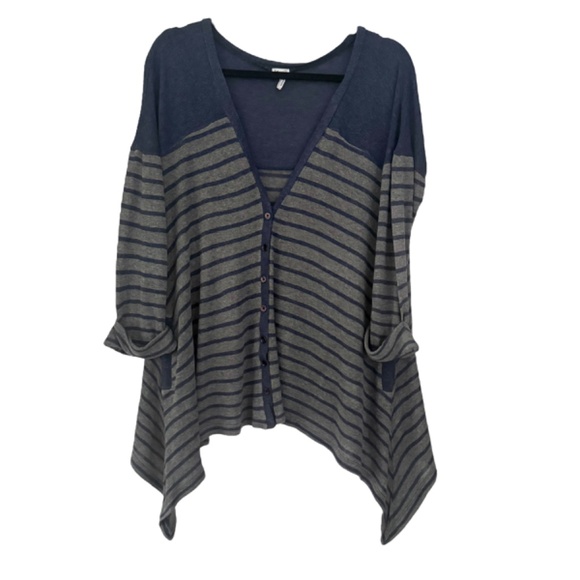 Splendid Cardigan Pockets Blue & Gray Women's M - Picture 4 of 5